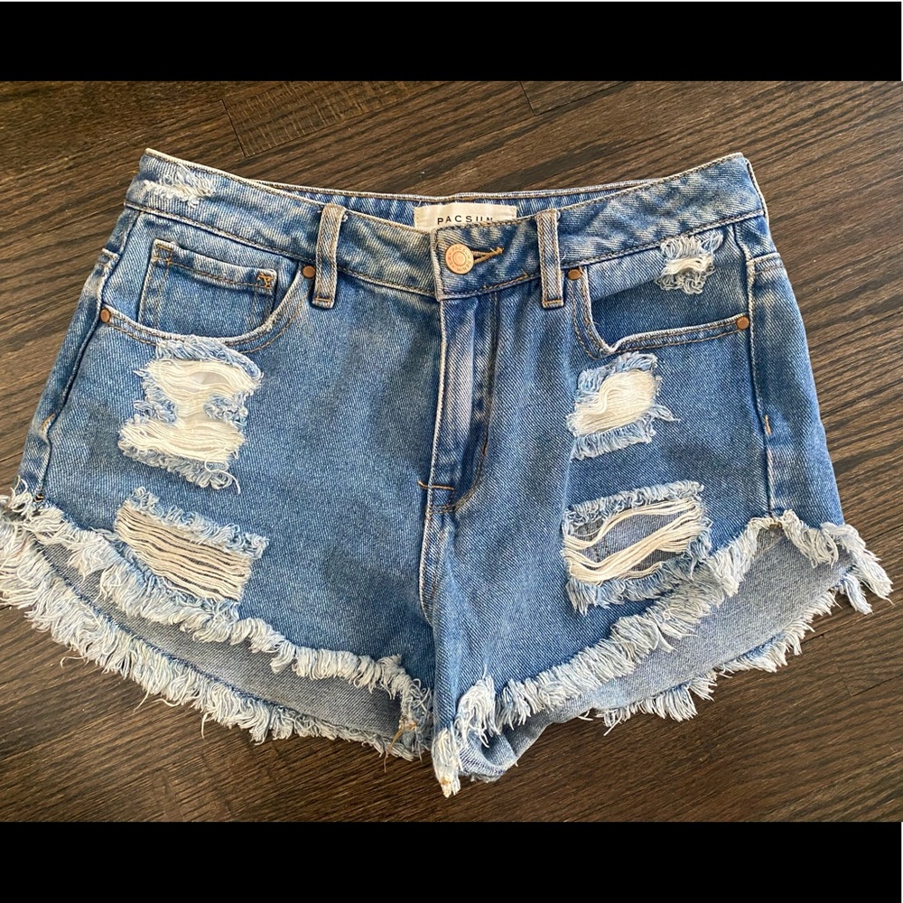 Pacsun Ripped distressed Jean Shorts